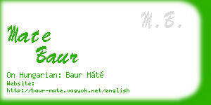 mate baur business card